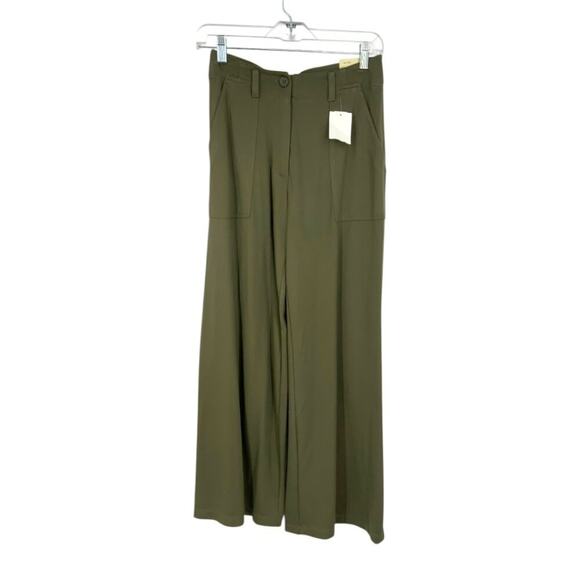 Max Studio Ponte Ankle Crop Utility Pants In Loden Size XS NWT $45 MSRP - Picture 3 of 8